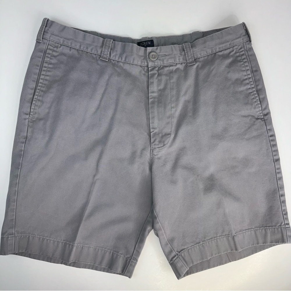 J Crew Gramercy 9” Shorts Gray Flat front